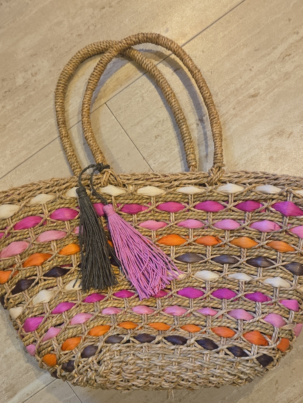 Cynthia Rowley Multi-Color Woven Tote Bag